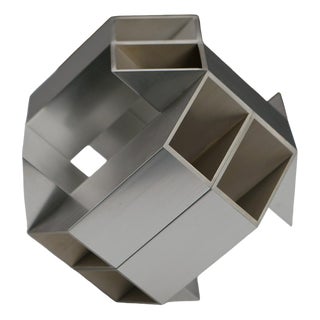Margot Zanstra, Geometric Abstract Sculpture, 1970s, Steel For Sale