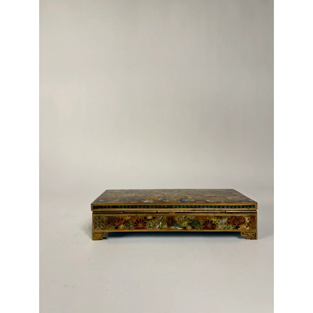 Early 20th Century Early 20th Century Antique Cloisonne Hinged Box For Sale - Image 5 of 8