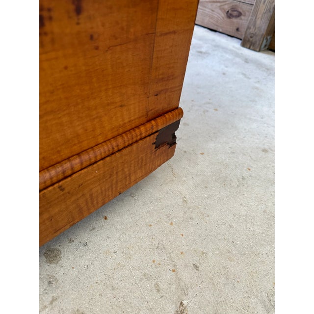 Mid 19th Century American Empire Tiger Maple & Birdseye Maple Chest of Drawers For Sale - Image 5 of 13
