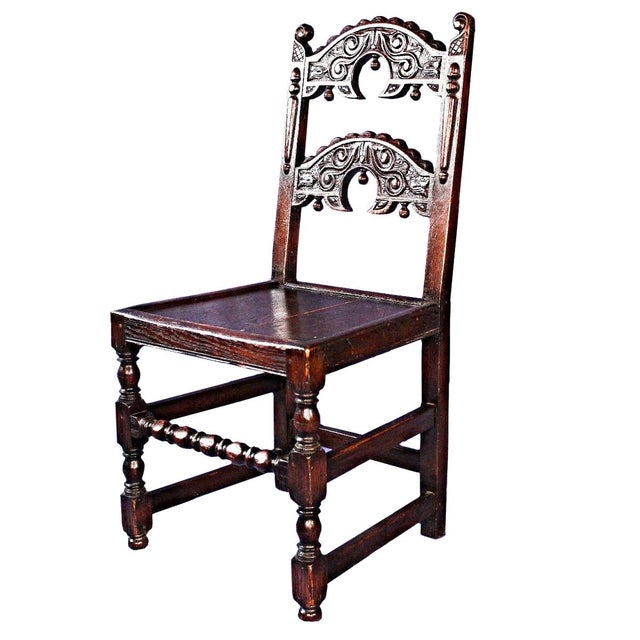 1900 S Antique Kensington Furniture Oak Dining Chairs Set Of 4 Chairish