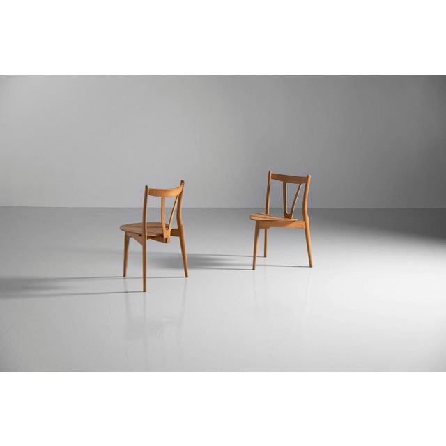 PP51/3 V Chair PpPMobler attributed to Hans J. Wegner for PP Møbler, Denmark, 1988, Set of 4 For Sale - Image 10 of 12