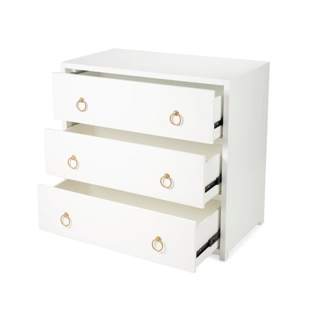 2020s Lark 3 Drawer Dresser, White For Sale - Image 5 of 10