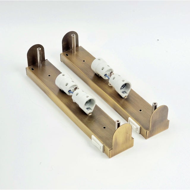 Mid-Century Modern Tubular Murano Glass Wall Lights from Hillebrand, Germany, 1970s, Set of 2 For Sale - Image 11 of 14