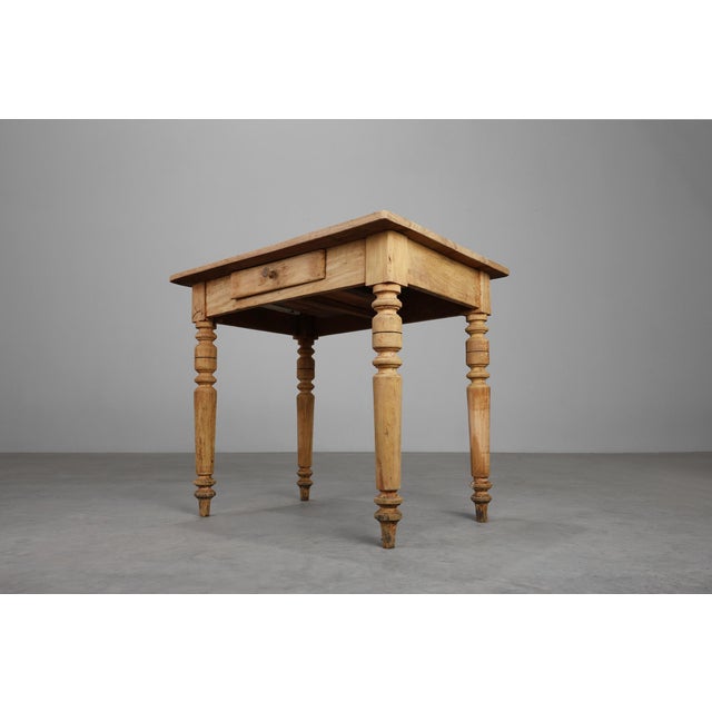 Rustic French Provençal Beech Side Table, 1850 For Sale - Image 9 of 15