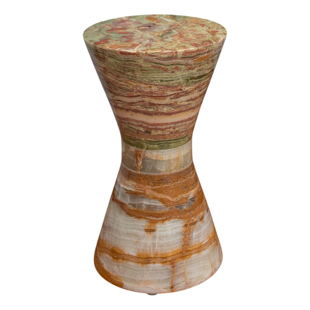 Side Table in Onyx and Marble by Forzini For Sale