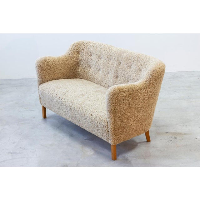 Sheepskin Sofa by Edmund Jørgensen For Sale - Image 6 of 14