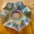 Blue 1910s Fenton Peacock Tail Blue Ruffled Dish For Sale - Image 8 of 12