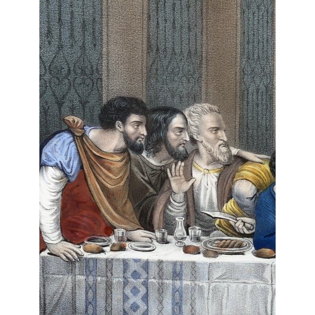 After Leonardo Da Vinci, La Cène (The Last Supper), 1890s, Chromolithograph For Sale - Image 5 of 12