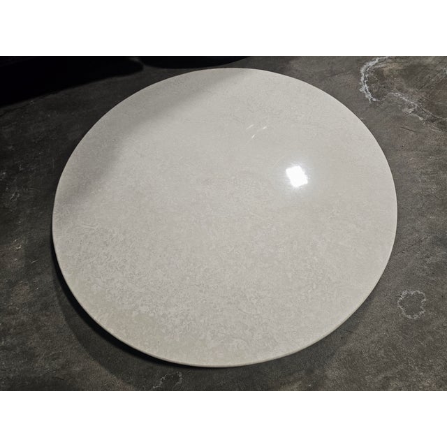 Henredon Henredon Mahogany & Gilt Center Table Console Table Marble Top Table For Sale - Image 4 of 8