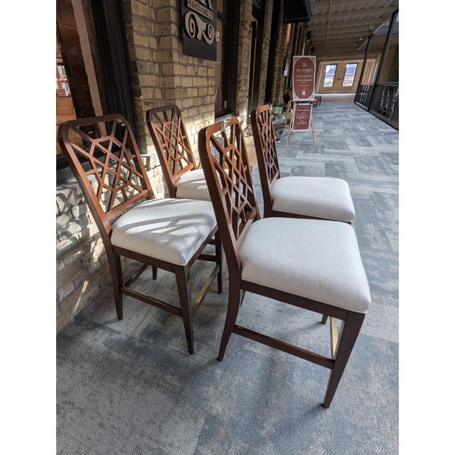 Brown Four Woodbridge Merion Counter Stools For Sale - Image 8 of 11
