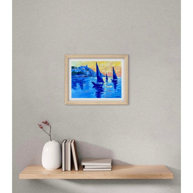 Original Oil Painting – Golden Hour Regatta - Nautical For Sale - Image 9 of 9