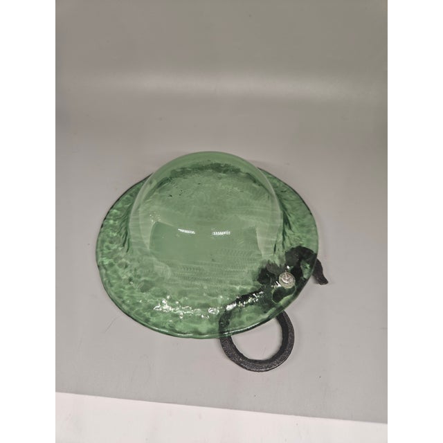 Contemporary Mud Pie Pewter Sea Horse Glass Dip Bowl For Sale - Image 3 of 3