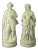 19th Century Couple of Musicians Flute & Mandolin Bisque Figurines- a Pair For Sale