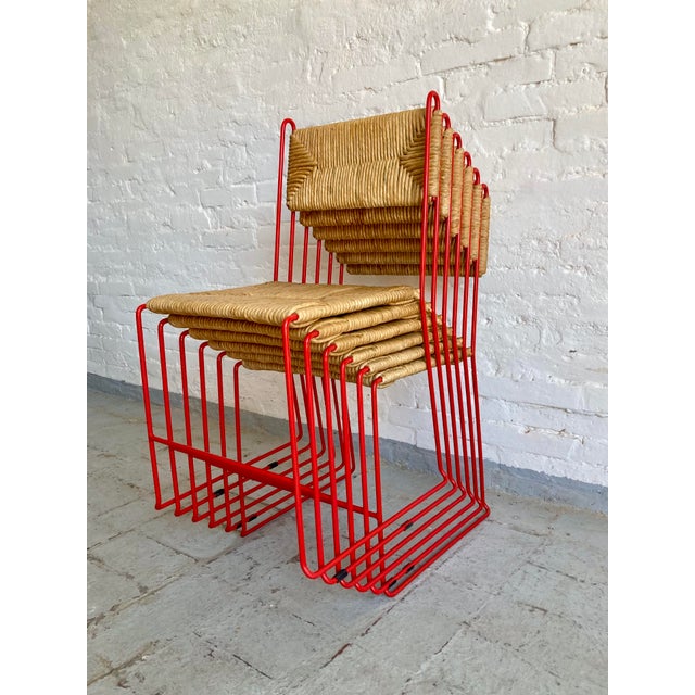 Chairs with Natural Straw Seats from Pirela Atelier, 1970s, Set of 6 For Sale - Image 9 of 16
