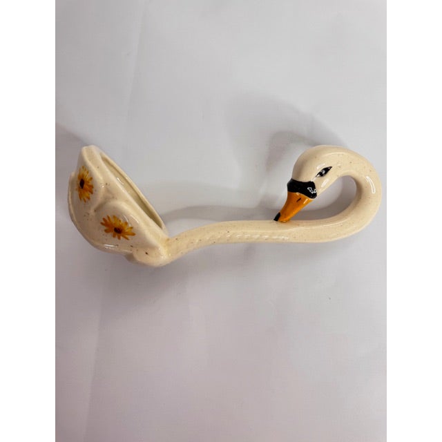 Vintage Ceramic Swan Soup Tureen With Coordinating Ladle – Cream Speckled Glaze, Cottage Farmhouse Serveware For Sale - Image 14 of 18