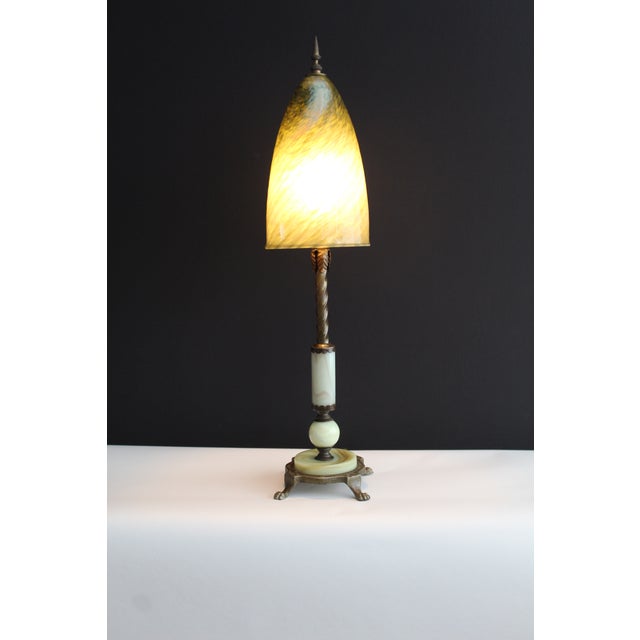 Early 20th Century Tiffany Style Table Lamp For Sale - Image 13 of 13