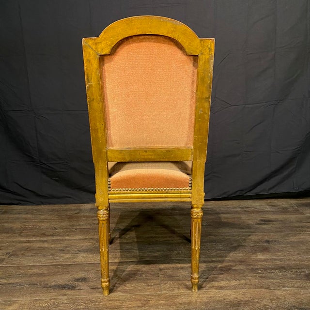 19th Century Giltwood and Mohair Side Chairs From Salon Set -a Pair For Sale - Image 10 of 12