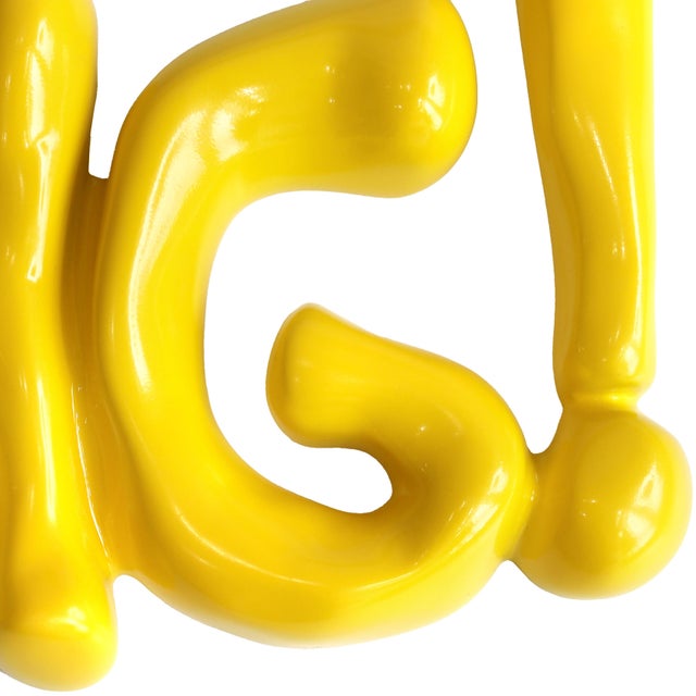 2020s Omg 2 - Contemporary Pop Art Resin Text Wall Sculpture by Nayla Saroufim For Sale - Image 5 of 9