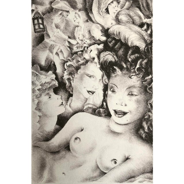 Art Deco 1937 Mariette Lydis Parisian Women Lithograph For Sale - Image 3 of 5