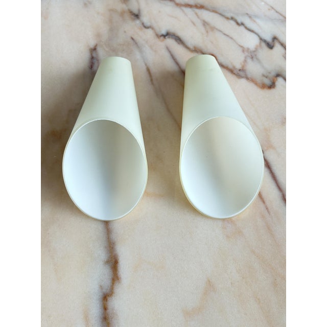 Metal Mid-Century Modern Scandinavian Milk Glass and Brass Wall Lights, Denmark, 1960s, Set of 2 For Sale - Image 7 of 18