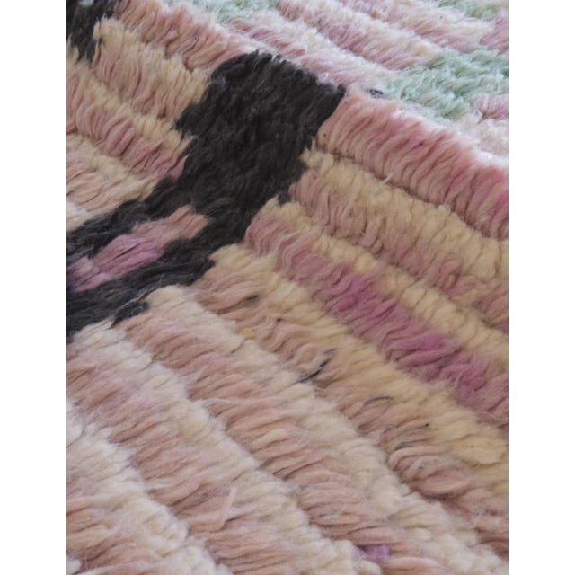 Abstract Wool Runner Rug - 9.9 X 2.2 Ft For Sale - Image 4 of 8