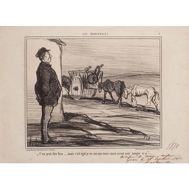 Honoré Daumier, It Might Be Good, Lithograph, 1856 For Sale