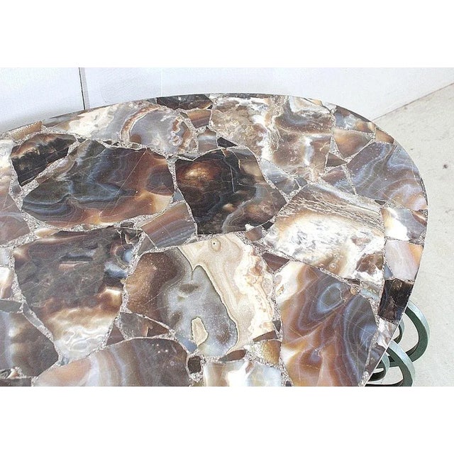Marble and Wrought Iron Coffee Table, 1950 For Sale - Image 6 of 18