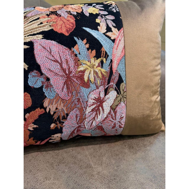 Tropical Mocha Velvet Cushion Cover For Sale - Image 14 of 16