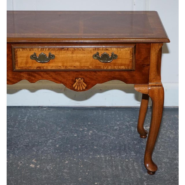 Georgian Walnut Console Table on Cabriole Legs, 1980s For Sale - Image 4 of 15