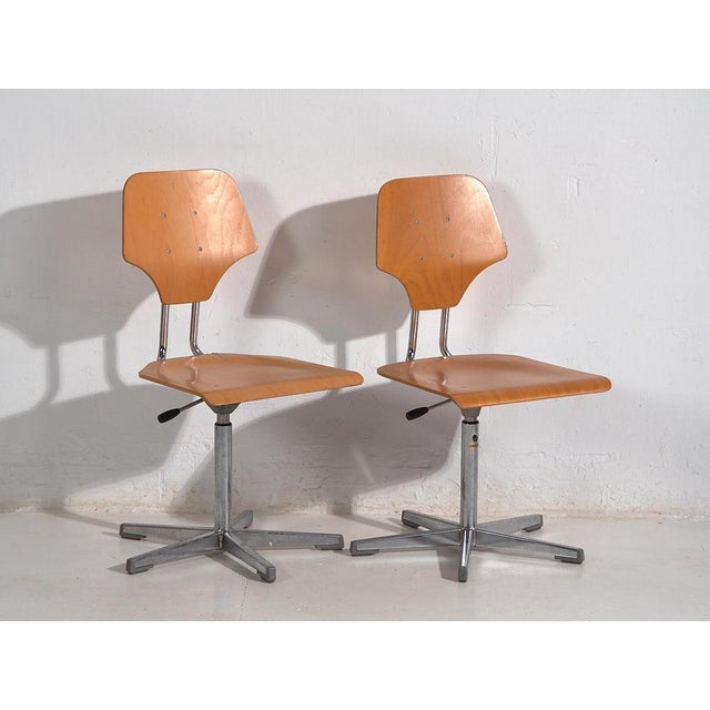 Vintage Office Chairs, 1950, Set of 6 For Sale - Image 5 of 13