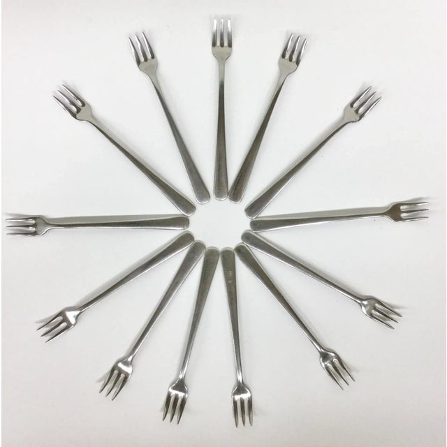 Vintage Stainless Steel Olive Forks- Set of 13 For Sale - Image 10 of 10