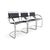 Mid-Century Modern Italian Bauhaus Cantilever Chairs, Set of 3 For Sale - Image 3 of 8