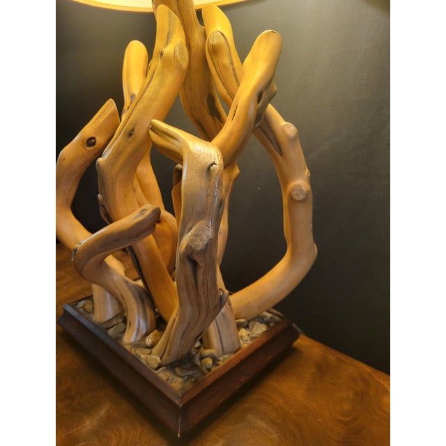 Massive Mid-Century Driftwood Lamp, Organic Modern, 1950s–60s For Sale - Image 4 of 9