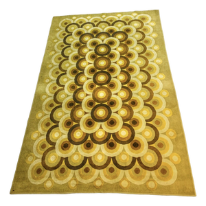 Mid-Century Yellow Rug by Ferenc Fekete, 1970s