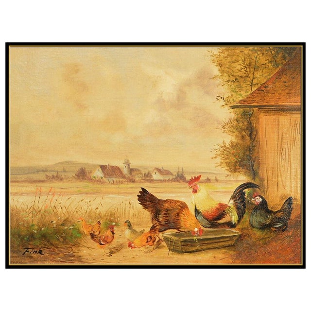 Message us to inquire about custom framing options! (Included for free with every purchase) The artwork here, "Pecking...