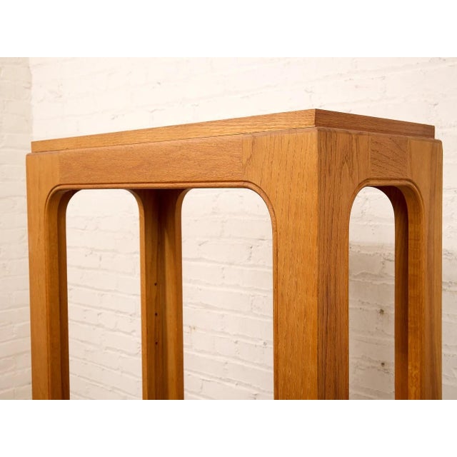 Mid 20th Century Oak Vintage Bookshelf With Glass For Sale - Image 5 of 12