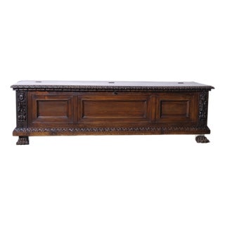 Antique Walnut Chest, Italy, 1900s For Sale