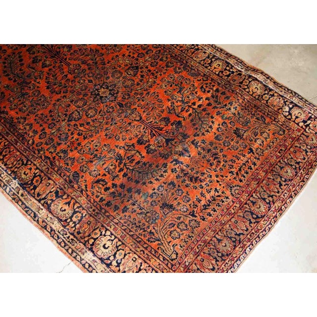 1920s Handmade Persian Sarouk Rug 4'1" X 6'4" For Sale In New York - Image 6 of 8