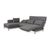 Moule Fabric Corner Sofa in Grey with Manual Function and Left Chaise Lounge from Brühl For Sale - Image 6 of 18