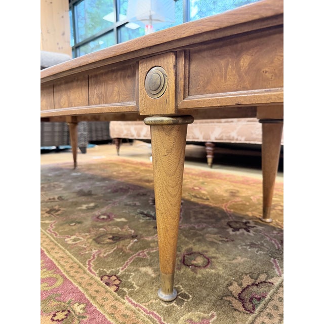 Wood Vintage Mid Century Burled Walnut Surfboard Coffee Table For Sale - Image 7 of 8