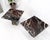 Pair of Square Black & Dark Red & White Veins Marble Side End Tables Stands Mint For Sale - Image 12 of 13