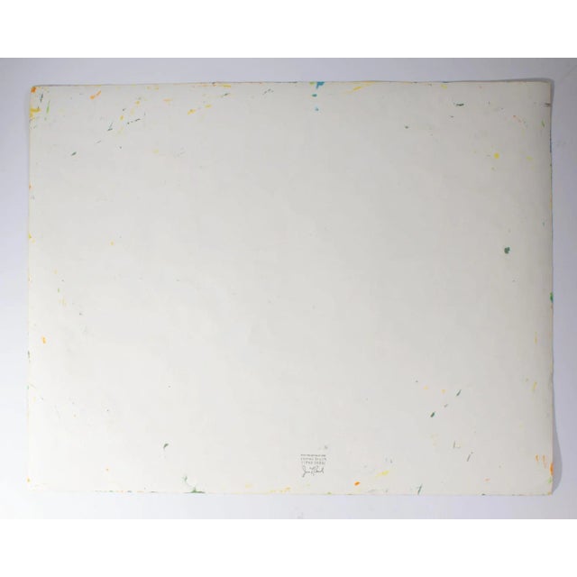 Paper Abstract Acrylic on Paper Painting by James L. Bruch For Sale - Image 7 of 8