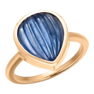 Gia Certified 18k Gold Bezel Solitaire Ring 4.70-carat Burma Sapphire No Heat, Size 6