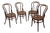 Bent Beechwood Dining Chairs from Salvatore Leone, Late 19th Century, Set of 4 For Sale