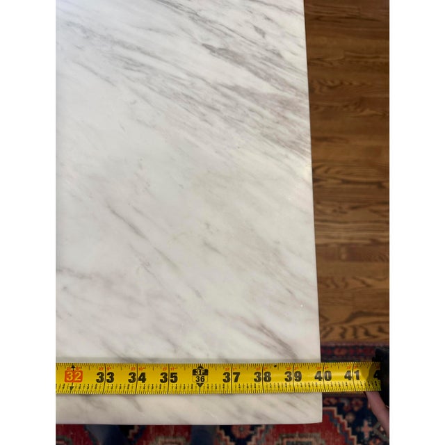 Cb2 Marble Slab Island For Sale - Image 9 of 10