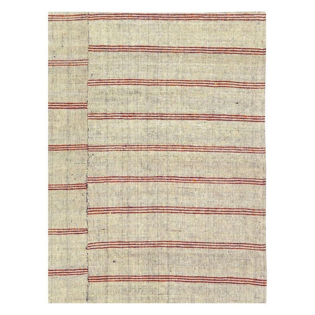 Mid-Century Modern Galerie Shabab Collection Mid-20th Century Handmade Turkish Flat-Weave Kilim Accent Rug For Sale - Image 3 of 10