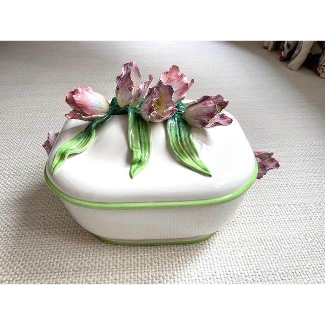 Vintage Italian Majolica Tulip Tureen For Sale - Image 12 of 12