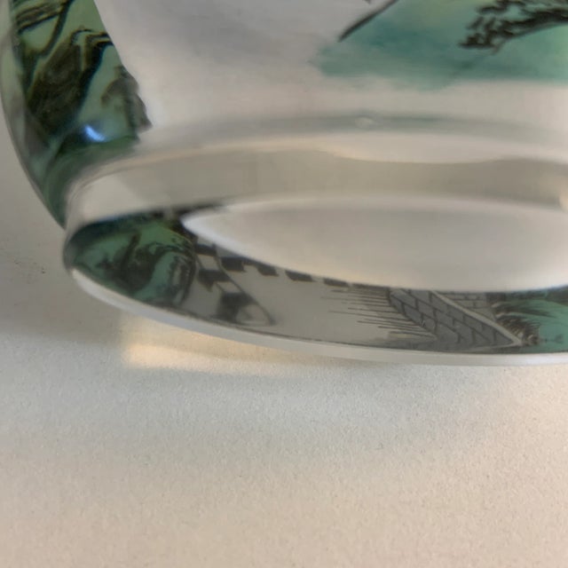 Green Antique 1900s Chinese Great Wall Snuff Bottle For Sale - Image 8 of 12