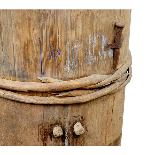 Swedish Rustic Pine Barrel, 1850s For Sale - Image 9 of 10