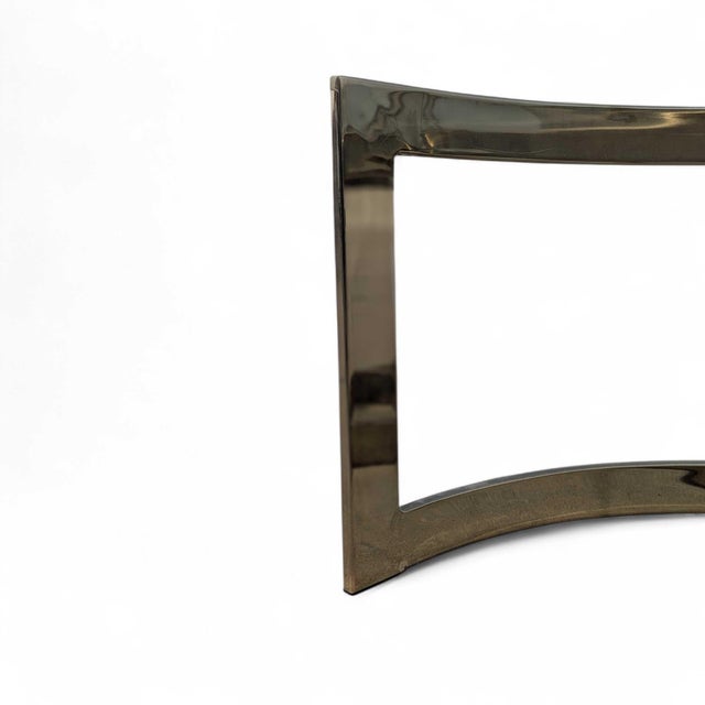 Mid 20th Century Brass and Glass Interlocking Geometric Coffee Table For Sale - Image 11 of 18
